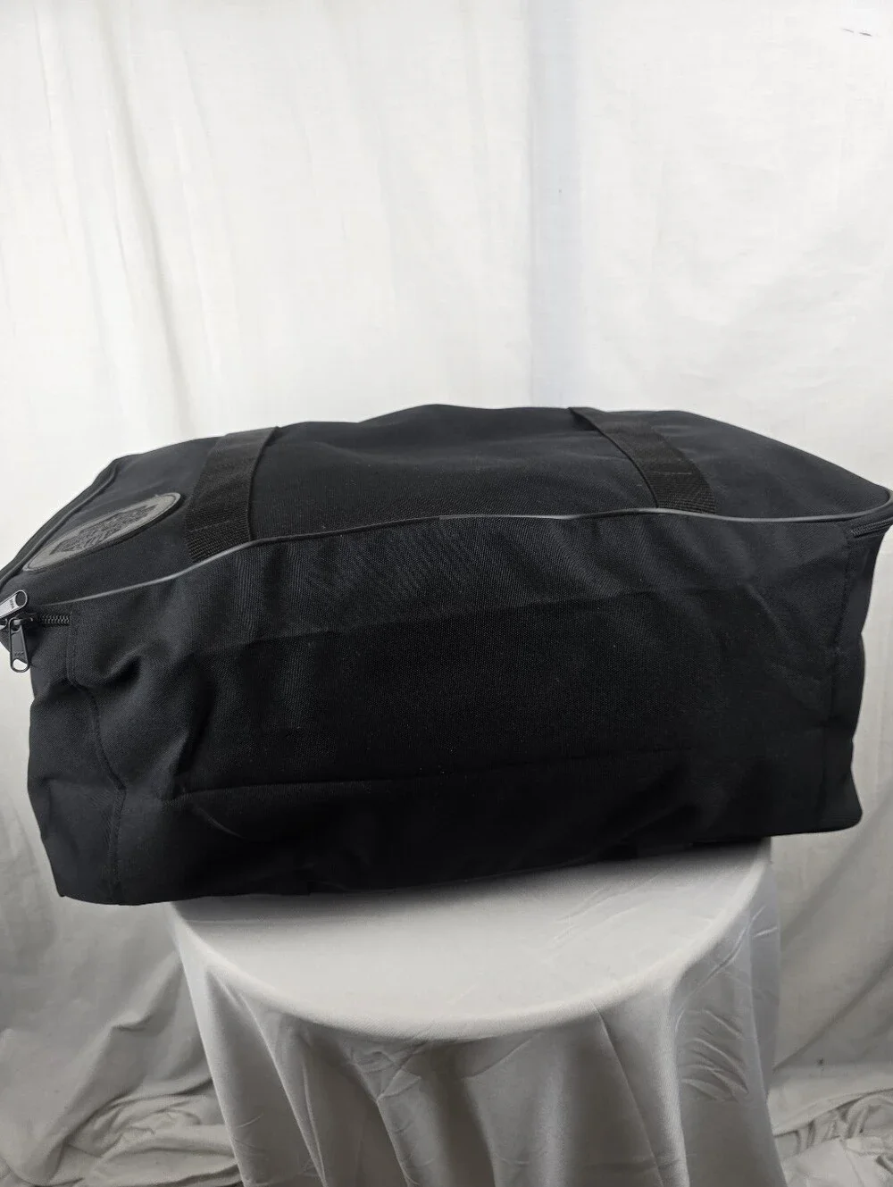 NWT Harley-Davidson Black Canvas Duffle Bag W/Bar & Sheild Logo Patch